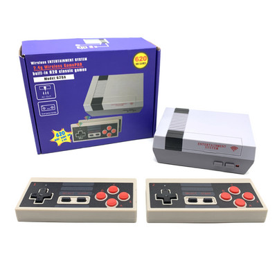 NES620 vaizdo žaidimų konsolė AV2.4G belaidis valdiklis 8 bitų nostalgiška FC žaidimų konsolė