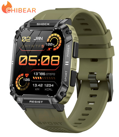 Έξυπνο ανδρικό ρολόι αδιάβροχο εξωτερικού χώρου 1,95" 100+Sport Mode Fitness Tracker 2023 Νέο Smartwatch Bluetooth Κλήση 400 mAh Μεγάλη μπαταρία