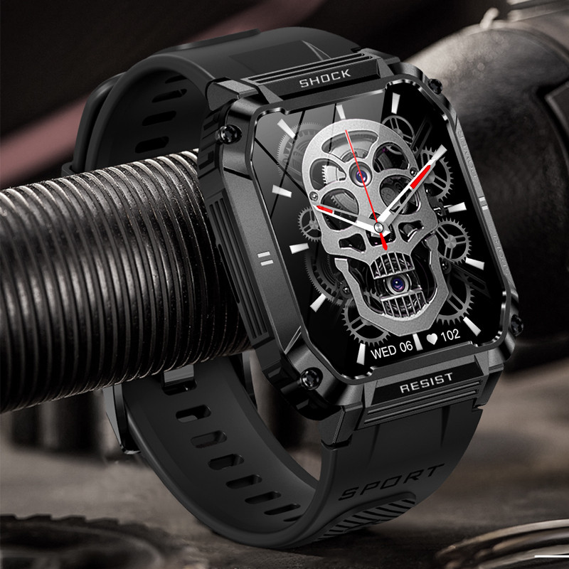 Έξυπνο ανδρικό ρολόι αδιάβροχο εξωτερικού χώρου 1,95" 100+Sport Mode Fitness Tracker 2023 Νέο Smartwatch Bluetooth Κλήση 400 mAh Μεγάλη μπαταρία