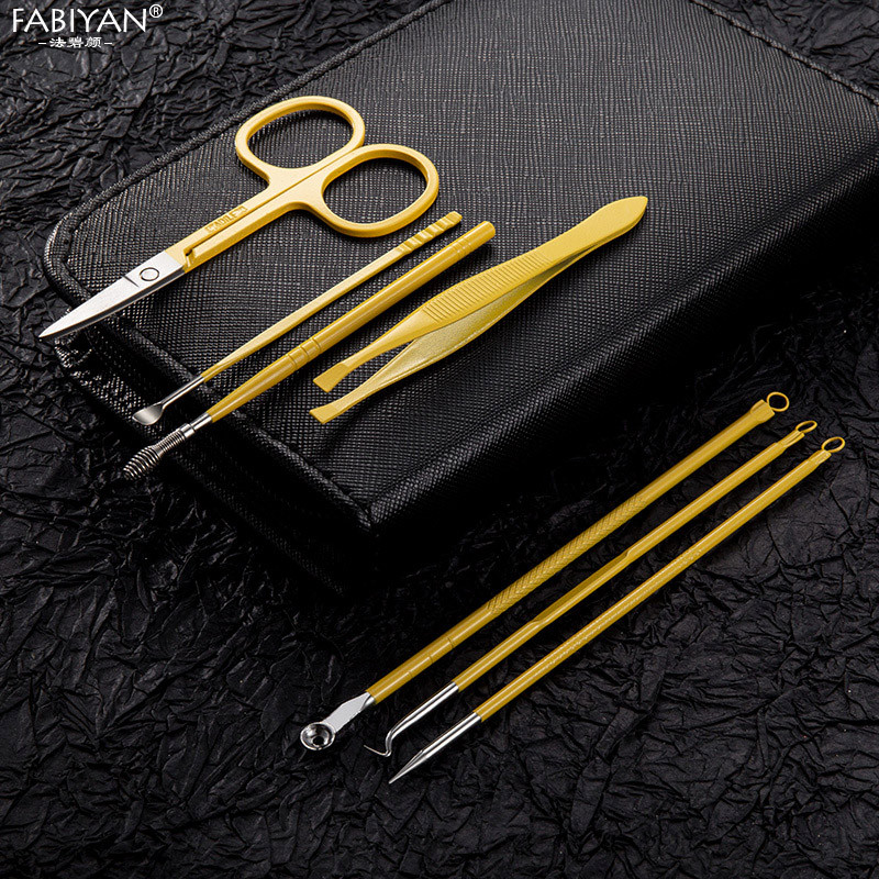 Set škarica za nokte od 9/18 komada, kućanskih škarica od nehrđajućeg čelika, pribor za njegu, alati za rezanje noktiju s putnom kožnom prijenosnom torbicom