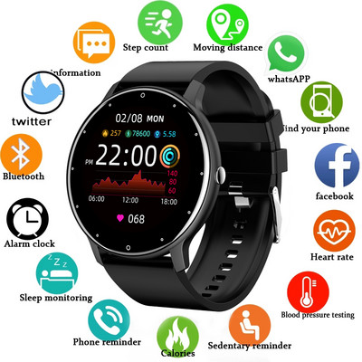 2022. gada viedpulkstenis vīriešiem, sievietēm, pilns skārienekrāns sporta fitnesa pulkstenis, vīrietis IP67, ūdensizturīgs Bluetooth Android iOS viedpulkstenis vīriešiem