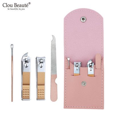 Clou Beaute Professional Nail Art Cutter Cutter Set de instrumente 4p/18p/set Manichiură Clipper Cuticule Foarfece Oțel inoxidabil Pedichiură