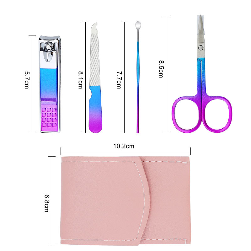 Clou Beaute Professional Nail Art Cutter Cutter Set de instrumente 4p/18p/set Manichiură Clipper Cuticule Foarfece Oțel inoxidabil Pedichiură