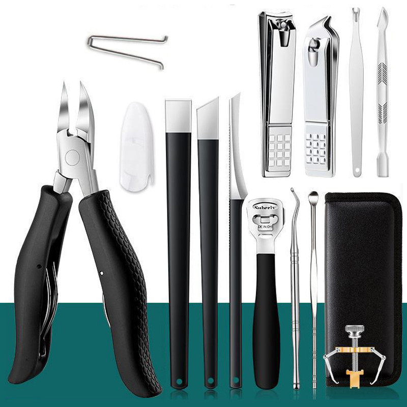 Kojų pirštų nagų kirpimo žirklės Nagų koregavimo žnyplės kirpimo žirklės Negyvos odos nešvarumų šalinimo priemonė pedikiūro priežiūros priemonė 1/4/7/10/12/14 vnt / rinkinys