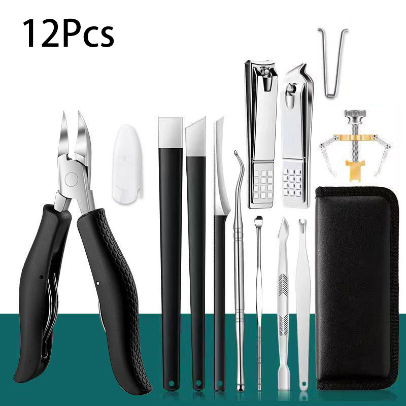 Kojų pirštų nagų kirpimo žirklės Nagų koregavimo žnyplės kirpimo žirklės Negyvos odos nešvarumų šalinimo priemonė pedikiūro priežiūros priemonė 1/4/7/10/12/14 vnt / rinkinys