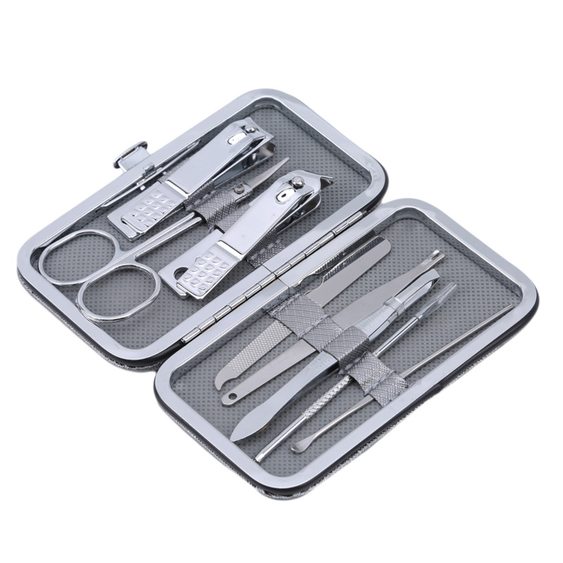 8 kom/set Nove škare za nokte Set za pedikuru Prijenosni pribor za putnu higijenu Rezač za nokte od nehrđajućeg čelika Set alata za manikuru Žene Muškarci