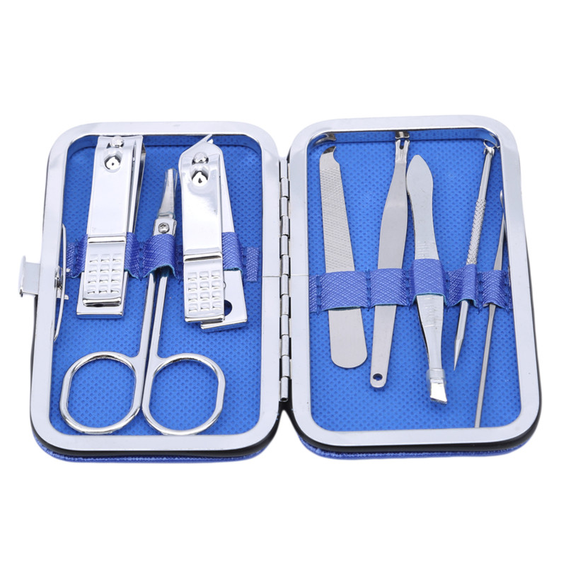 8 kom/set Nove škare za nokte Set za pedikuru Prijenosni pribor za putnu higijenu Rezač za nokte od nehrđajućeg čelika Set alata za manikuru Žene Muškarci