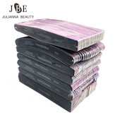 50 vnt/sl. Lenktos nagų dildės 80/100/180 Black Curved Banana Buffer Nail Art Manikiūro pedikiūras Poliravimo buferis Įrankiai Lime a Ongle