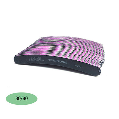 50 vnt/sl. Lenktos nagų dildės 80/100/180 Black Curved Banana Buffer Nail Art Manikiūro pedikiūras Poliravimo buferis Įrankiai Lime a Ongle