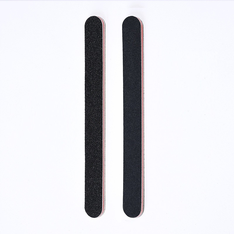 50 vnt/sl. Lenktos nagų dildės 80/100/180 Black Curved Banana Buffer Nail Art Manikiūro pedikiūras Poliravimo buferis Įrankiai Lime a Ongle