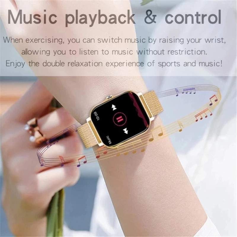 2022 Nové Bluetooth volanie Inteligentné hodinky pre ženy a mužov Prispôsobte si ciferník 1,69" HD Full Touch Fitness Tracker Dámske inteligentné hodinky