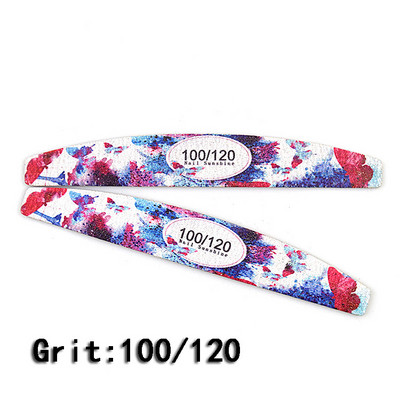 10 buc/lot pile de unghii cu semi-lună, modele de cerneală pentru imprimare, din lemn, 100/150/180, pile profesionale de unghii lavabile, instrumente de lustruit