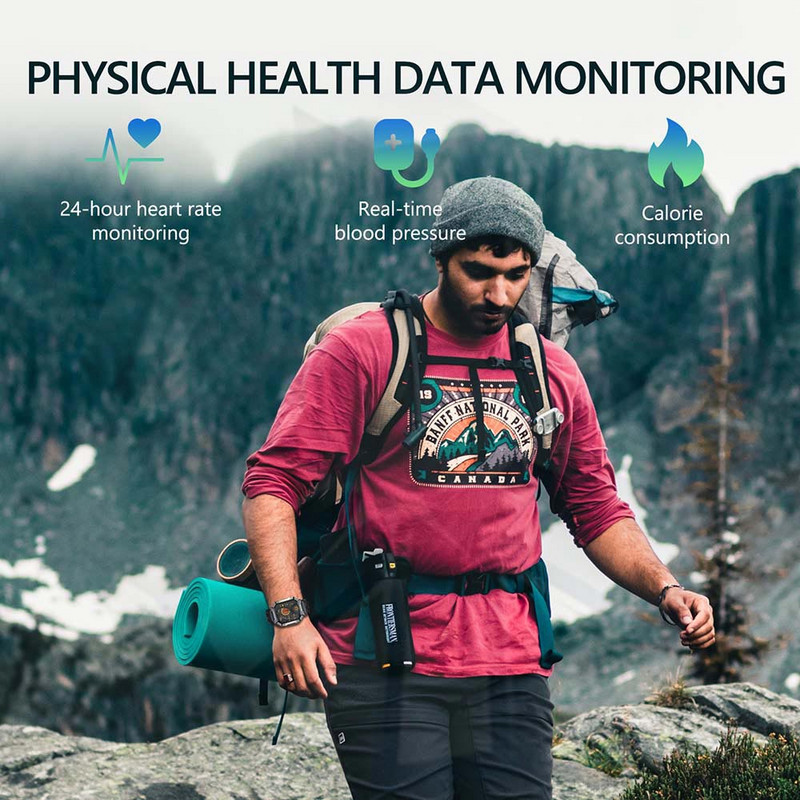 Smartwatch SENBONO Full Touch για Android Xiaomi Αδιάβροχο Έξυπνο Ρολόι Ανδρικό Στρατιωτικό Oxygen Fitness ρολόι 5 Atm