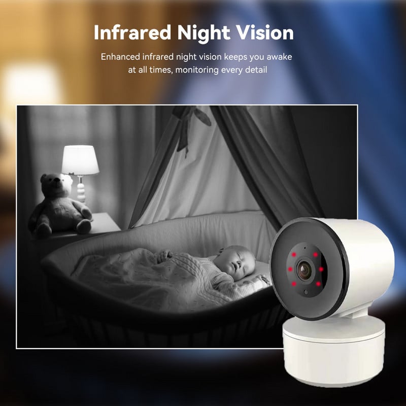 Tuya Smart WiFi 3MP IP kamera 1080P Sigurnost Automatsko praćenje Detekcija pokreta Glasovni interkom Indoor Baby Monitor Sigurnost