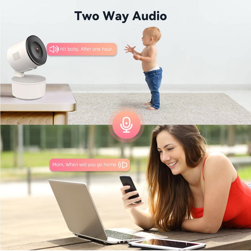 Tuya Smart WiFi 3MP IP kamera 1080P Sigurnost Automatsko praćenje Detekcija pokreta Glasovni interkom Indoor Baby Monitor Sigurnost