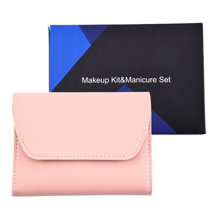 Rose Gold 16 piese Kit pedichiura Set tuns unghii cu husa din piele pentru femei