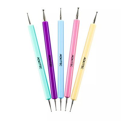 Set de perii de unghii Aokitec 11/12 buc. Gel UV pentru lustruire Nail Art Pen Sculpting Dotting Gel Perii pentru pictura Instrumente pentru manichiura
