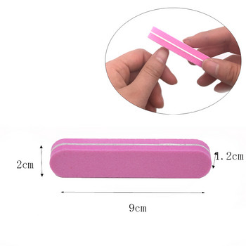 8 τμχ/Σετ λίμα νυχιών Buffer UV Gel Polish Buffer Block Cleaning Brush Nail Files Cuticle Pusher Κιτ εργαλείων μανικιούρ με κουτί VIP