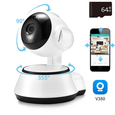 Cameră panoramică V380 Pro WiFi IP Cameră inteligentă pentru securitatea casei Cameră fără fir WI-FI Înregistrare audio Supraveghere Monitor pentru bebeluși 720P