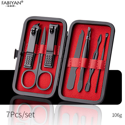 Set de 7/10/15/18 buc. Set de tăietoare de unghii, manichiură, pedichiură, din oțel inoxidabil, foarfece, pensete, lingură pentru urechi, set de instrumente pentru îndepărtarea pielii moarte