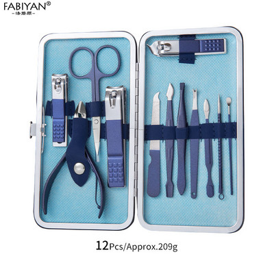 Set de 7/10/15/18 buc. Set de tăietoare de unghii, manichiură, pedichiură, din oțel inoxidabil, foarfece, pensete, lingură pentru urechi, set de instrumente pentru îndepărtarea pielii moarte