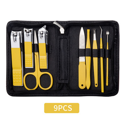 Set de 7/10/15/18 buc. Set de tăietoare de unghii, manichiură, pedichiură, din oțel inoxidabil, foarfece, pensete, lingură pentru urechi, set de instrumente pentru îndepărtarea pielii moarte