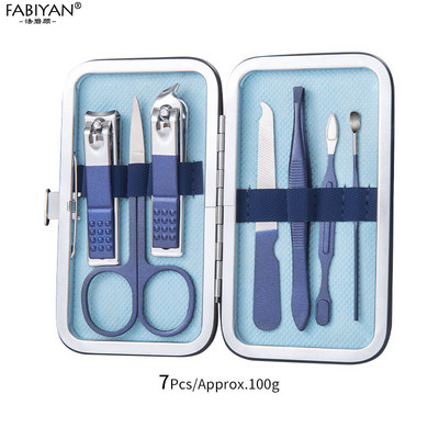 Set de 7/10/15/18 buc. Set de tăietoare de unghii, manichiură, pedichiură, din oțel inoxidabil, foarfece, pensete, lingură pentru urechi, set de instrumente pentru îndepărtarea pielii moarte