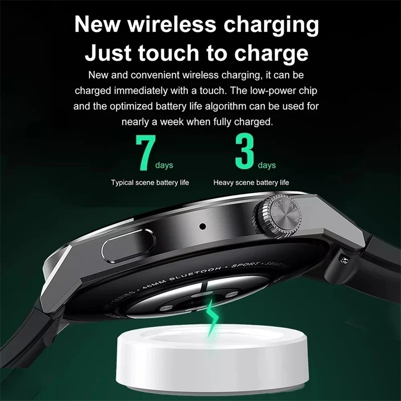 2023 NFC Smart Watch GT3 Pro Wireless Charging Smartwatch Bluetooth Calls IP68 Waterproof Sport Fitness Watch For Huawei Xiaomi