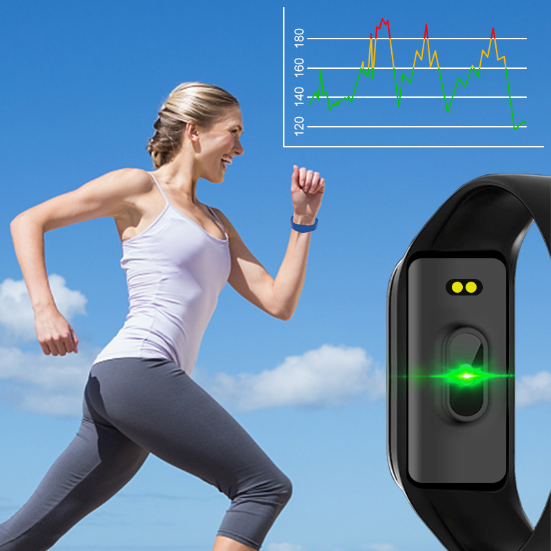 Bratara inteligenta Monitor multifunctional al ritmului cardiac, tensiunii arteriale, Muzica pas, Monitorizare somn, Ceas sport M6 Smart Fitness