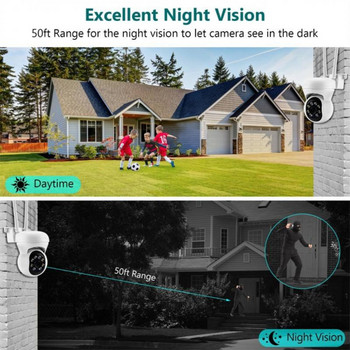 Yilot 2MP 5G WiFi Κάμερα IP Κάμερα παρακολούθησης εξωτερικού χώρου 1080P Night Vision Ai Human Detection Security CCTV 4X Digital Zoom
