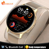 ChiBear 2023 új teljes képernyős érintőképernyős üzleti luxus férfi okosóra egyedi óralap Bluetooth Call okosóra férfiaknak nők
