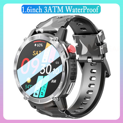 ChiBear Ceas inteligent pentru bărbați 4G ROM 1G RAM 400mAh Ceas sport fitness 3ATM Rezistent la apă Bluetooth Call Smartwatch 1,6 inch 2023 Nou