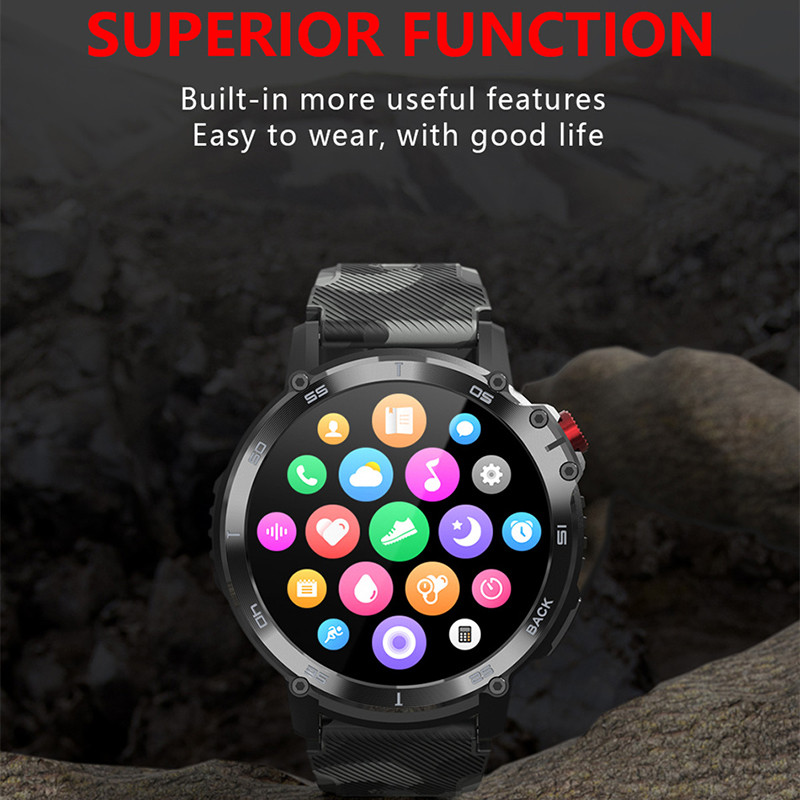 ChiBear Ceas inteligent pentru bărbați 4G ROM 1G RAM 400mAh Ceas sport fitness 3ATM Rezistent la apă Bluetooth Call Smartwatch 1,6 inch 2023 Nou