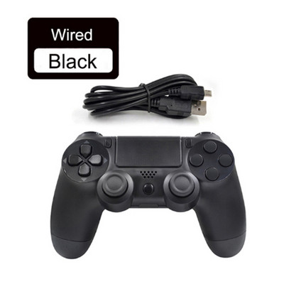 Gamepad cu fir/fără fir Controler de joc cu vibrații duble pe 6 axe Gamepad Bluetooth cu panou tactil Telecomandă pentru consolă pentru PS4