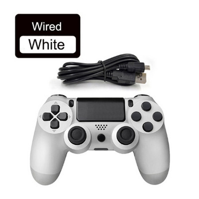 Gamepad cu fir/fără fir Controler de joc cu vibrații duble pe 6 axe Gamepad Bluetooth cu panou tactil Telecomandă pentru consolă pentru PS4