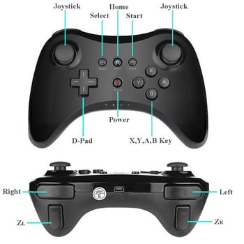 Wireless Classic Pro Controller Joystick Gamepad για Nintend wii U Pro με καλώδιο USB Ασύρματο χειριστήριο