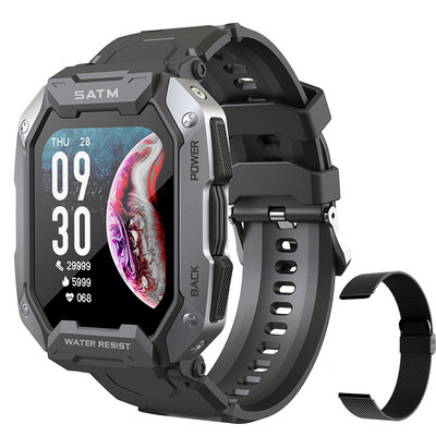 Ceas inteligent nou 2022, în aer liber, cu ecran HD de 1,71 inchi, ceasuri inteligente sport, monitorizare ritm cardiac 5ATM, ceas inteligent Bluetooth impermeabil pentru bărbați