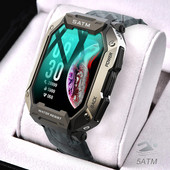 5ATM Scufundări IP68 Ceas inteligent impermeabil pentru bărbați Detectare ritm cardiac Multifuncțional Sport Fitness Tracker Smartwatch Memento de apel