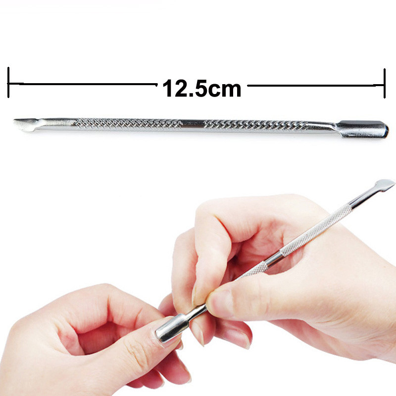 Jearlyu 8 buc/set Set de unghii Pile de nisip pentru artă Tampon pentru blocuri de burete Perie pentru împingere a cuticulelor Kit de oc cu gel Unelte de manichiură acrilice cu cutie