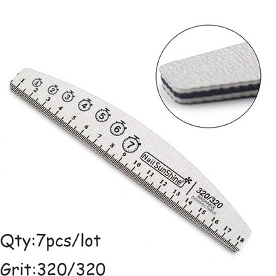 7 buc/lot pile de unghii 80 100 150 180 240 320 pile tampon de șlefuit pentru pedichiură șmirghel puternic Accesorii profesionale pentru unghii