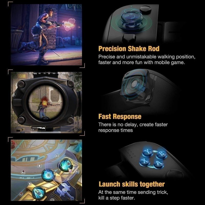 Joystick Bluetooth îmbunătățit 7007F Gamepad wireless pentru controler de joc pentru telefoane mobile Tabletă cu telefon Livrare gratuită