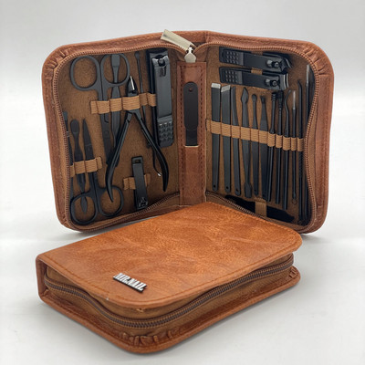 Set tuns unghii din oțel inoxidabil Îngrijirea picioarelor Instrumente de frumusețe pentru manichiură Cuțit pentru pedichiură Set de 25 de piese