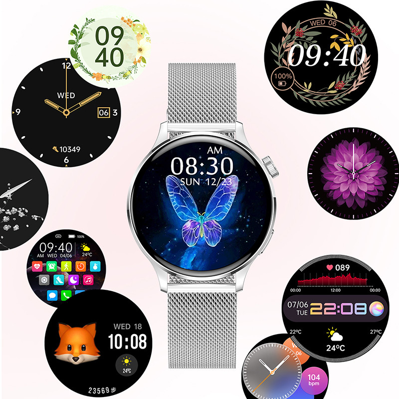 2022 Nou ceas inteligent NFC Femei Bărbați Frecvență cardiacă Cadran personalizat 1,19 inci 320*320 HD Afișare Bluetooth Call Smartwatch pentru Android IOS