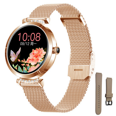 Ceas inteligent impermeabil IP68 Bratara minunata pentru femei Monitor ritm cardiac Monitorizare somn Smartwatch doamnelor Connect IOS Android + Cadou