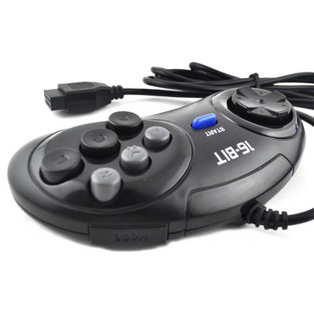 Ενσύρματο χειριστήριο παιχνιδιών για SEGA 16 bit ελεγκτή παιχνιδιών 9 οπών Joypad Joystick αξεσουάρ παιχνιδιού 6 κουμπιά USB Classic Gamepad για SEGA