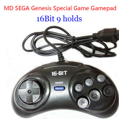 Gamepad cu fir pentru controler de joc SEGA pe 16 biți 9 găuri Joypad Joystick Accesorii pentru jocuri 6 butoane USB Gamepad clasic pentru SEGA