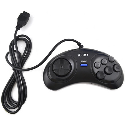 Káblový gamepad pre SEGA 16-bitový herný ovládač 9 otvorov Joypad Joystick Herné príslušenstvo 6 tlačidiel USB Klasický gamepad pre SEGA