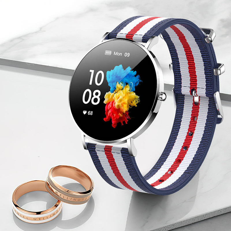 2022 Ceas inteligent sport ultra subțire pentru femei, 360*360 HD, cadran tactil complet, tracker de fitness lung, luminos, impermeabil, pentru bărbați