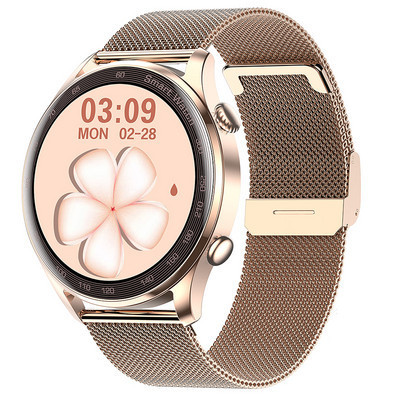 2023 Nové módne dámske inteligentné hodinky Dámske celoobrazovkové dotykové vodotesné náramky s monitorom srdcovej frekvencie Smartwatch pre Android IOS