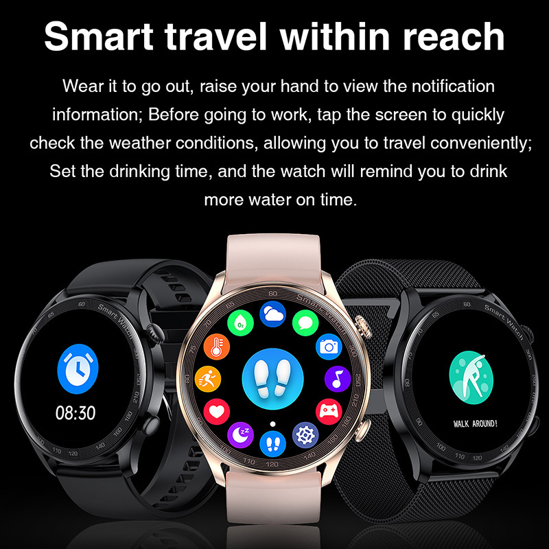 2023 Νέο Bluetooth Call Smart Watch Women Custom Dial Fitness Tracker 1,36" HD 390*390 Pixels Sport Αδιάβροχο Γυναικείο Smartwatch